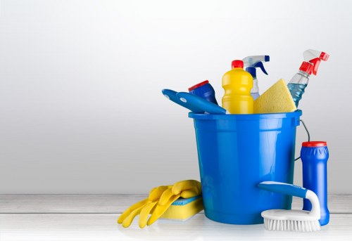 Local cleaners working in an Acton flat with access challenges