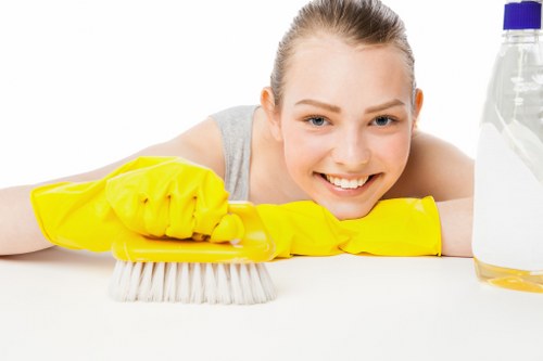 Local cleaning team working in Acton office spaces